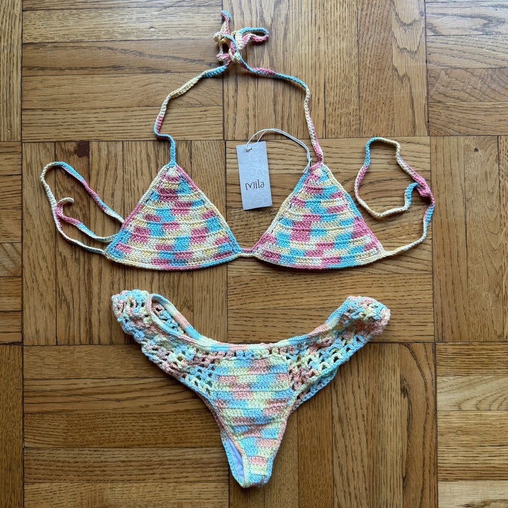 Mila Colorful Crochet Bikini Set